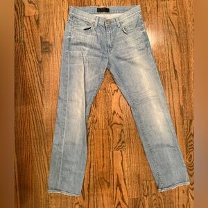 J Brand Kane Slim Straight Light Blue Denim Jeans in Beacon